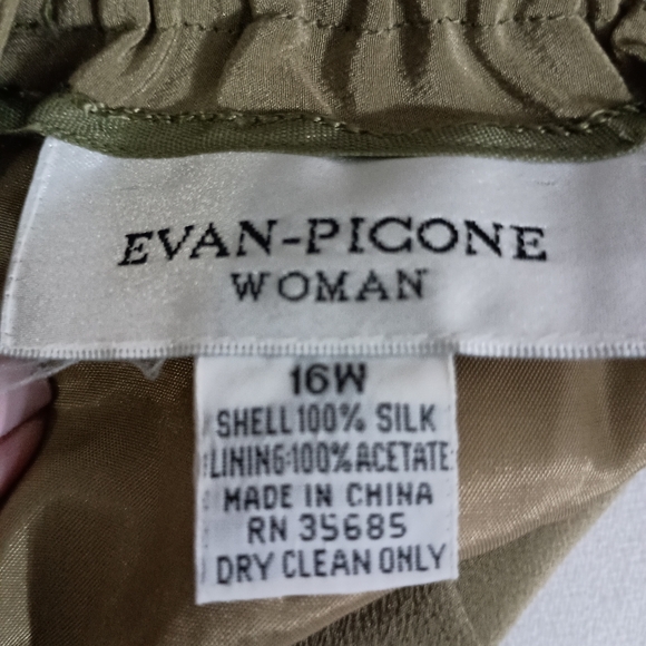 Vintage Evan-Picone Silk Skirt Size 16W - Picture 4 of 7